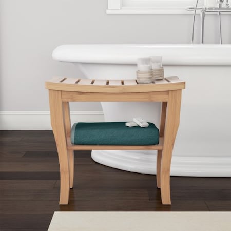 HASTINGS HOME Hastings Home Bamboo Shower Seat, Bench and Shelf 432322OJG